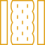 Gold-framed black highway with dashed yellow lane markers.